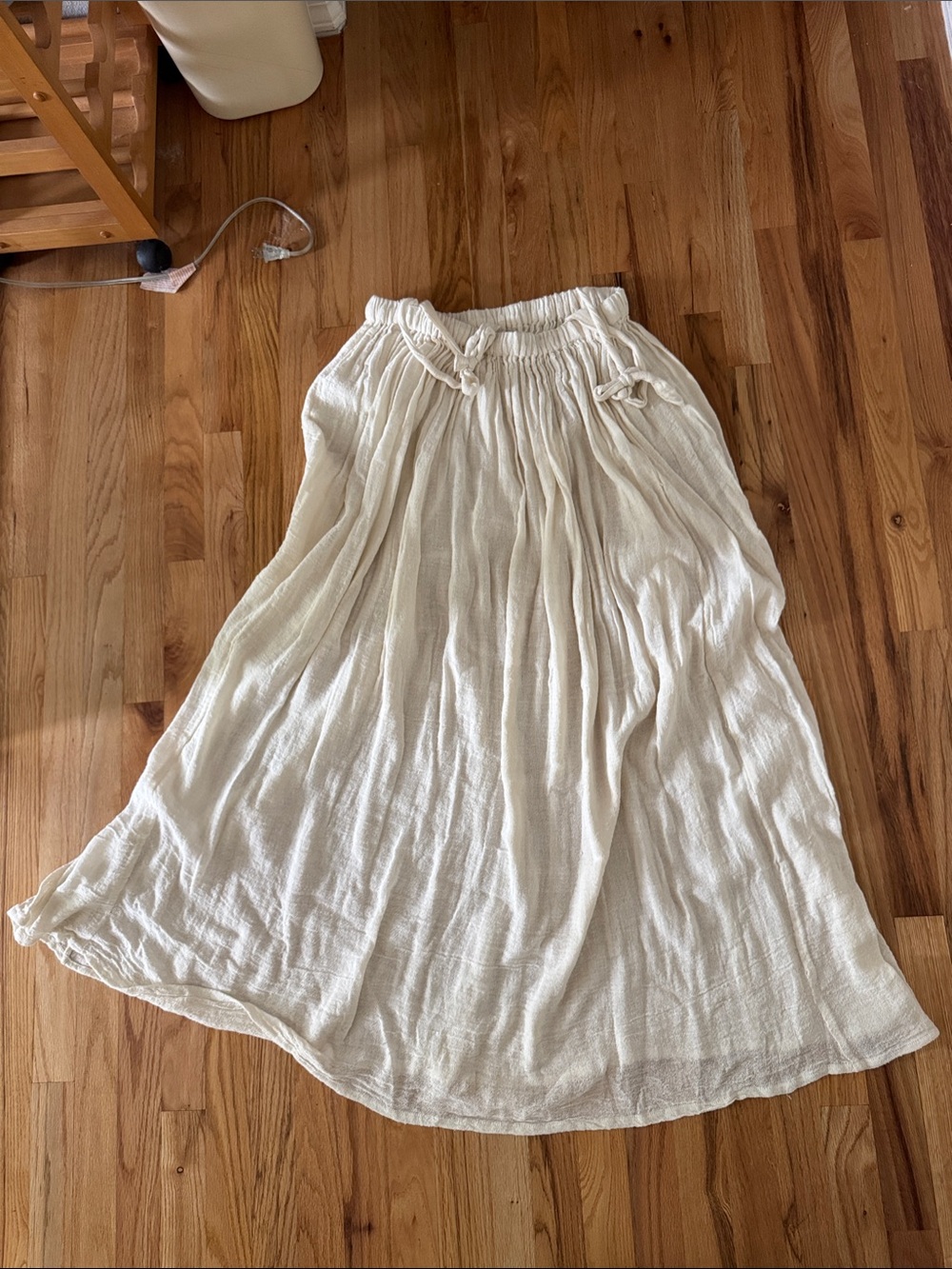 Women’s Cream Dress - Lightweight Gathered
